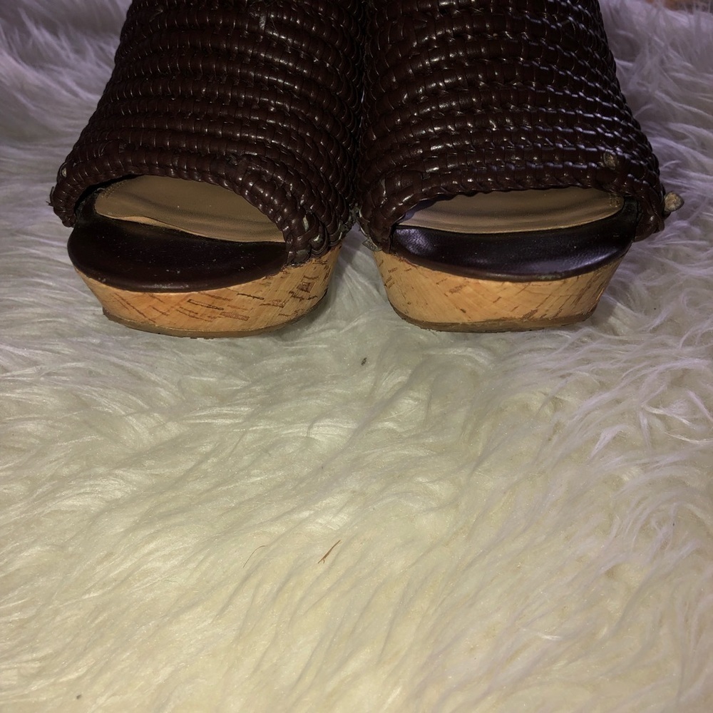 ENZO ANGIOLINI Cantone Designer cork Wedge Sandals Sz 8 - Picture 5 of 9